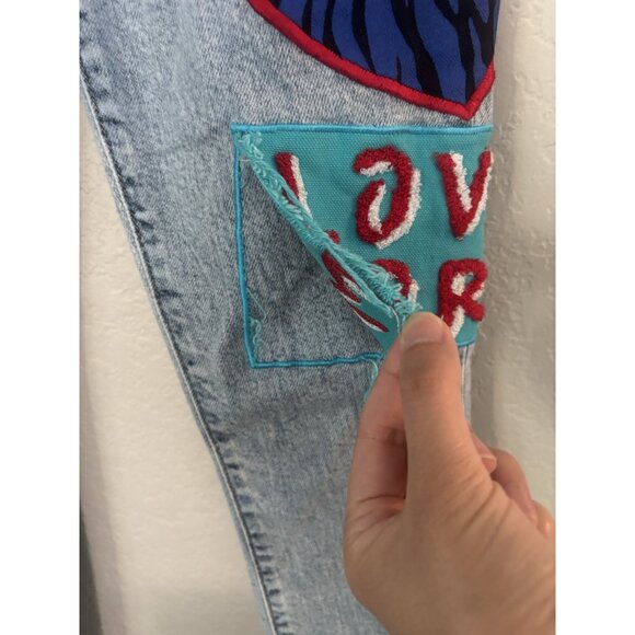 Alice + Olivia Good Patchwork Jeans Sz 26 (Minor Flaws) - Picture 6 of 15